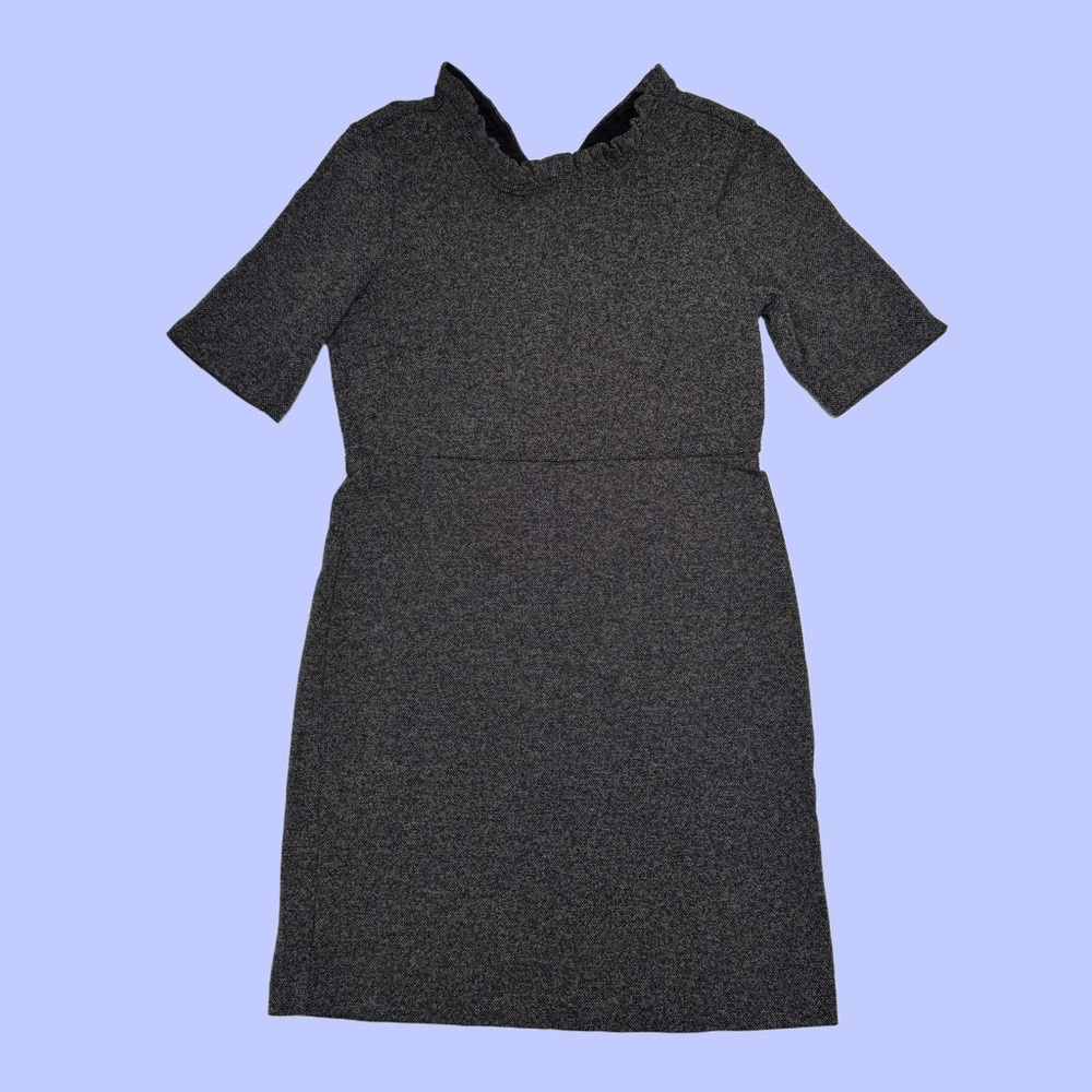 Ann Taylor Black and Gray Textured Top